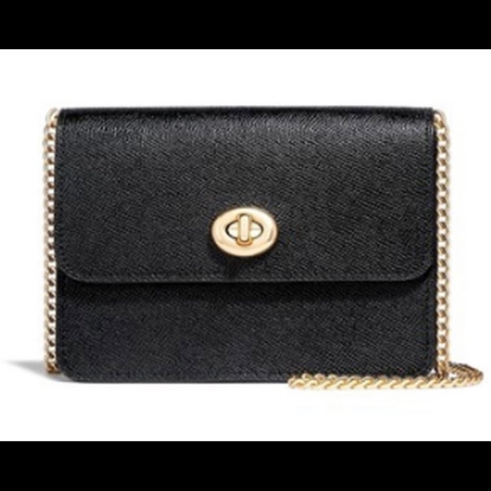 COACH Bowery Turnlock in BLK Coated Canvass